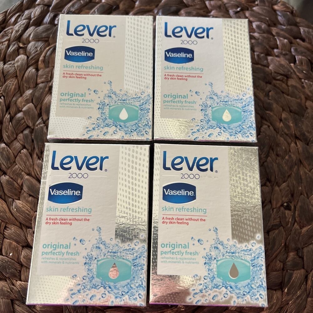 Lever 2000 Original Vaseline Bar Soaps 4.5 oz Lot 4 Discontinued NEW